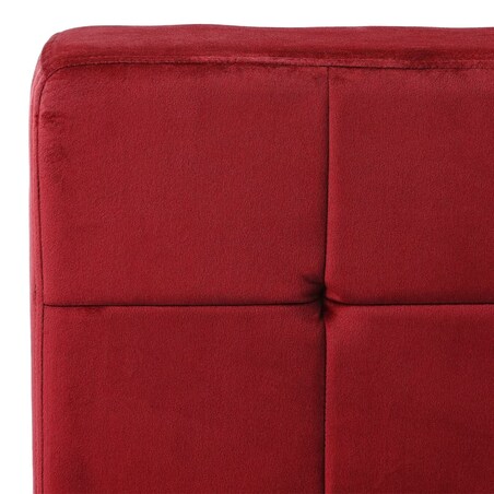 vidaXL Fotel, 65x79x87 cm, kolor czerwonego wina, obity aksamitem