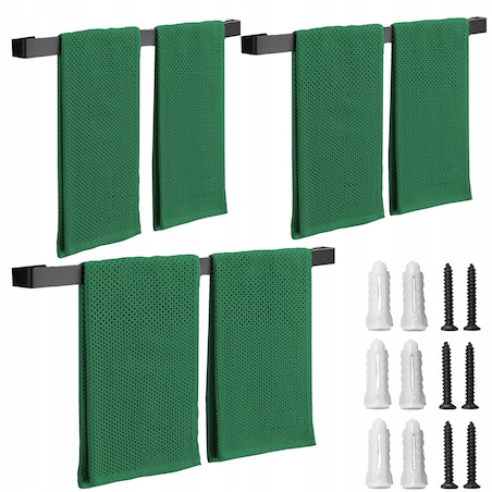 Zestaw Wieszaków Łazienkowych Ścienny Na Ręczniki Do Łazienki 40 50 60 Cm