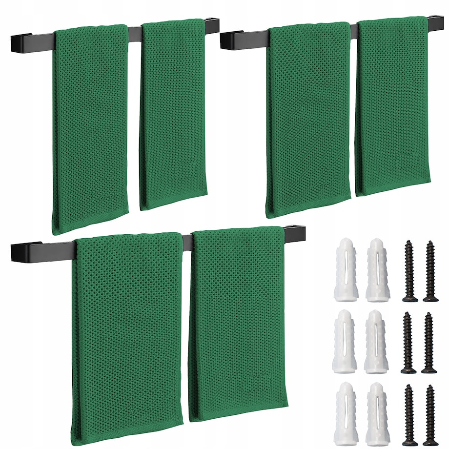 Zestaw Wieszaków Łazienkowych Ścienny Na Ręczniki Do Łazienki 40 50 60 Cm