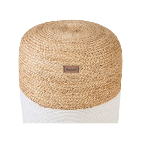 Puf ⌀ 46 cm biały DALAMA