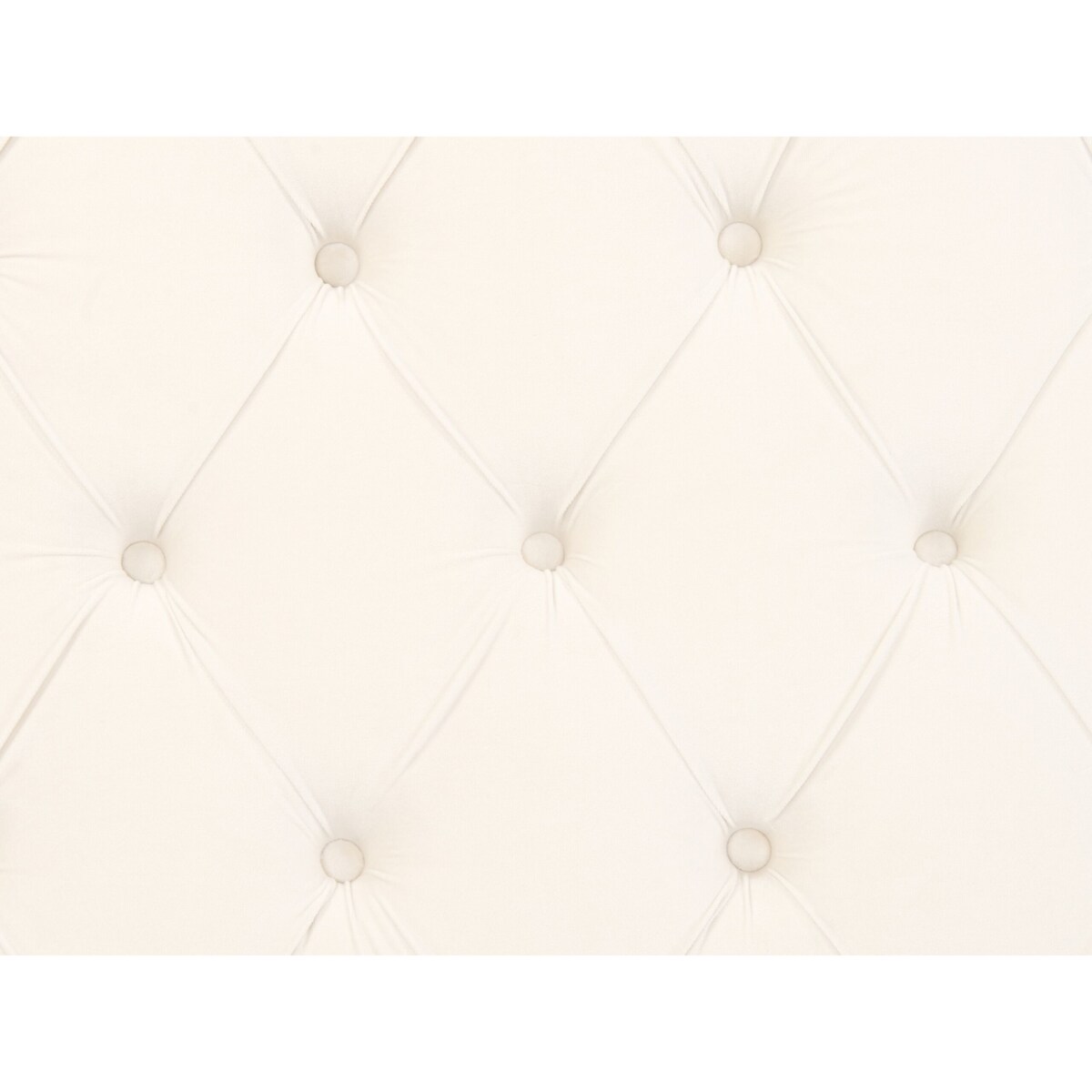 Łóżko welurowe 180 x 200 cm złamana biel LUBBON