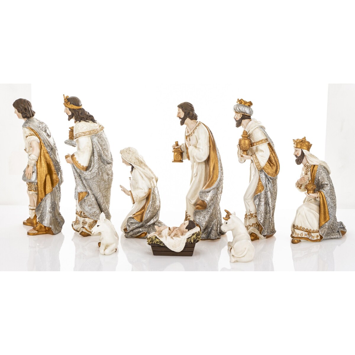 Dekoracja - szopka NATALE 9 postaci, 26x60x28 cm