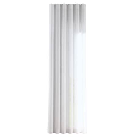 Zasłona na taśmie wave 130x260 prześwitujący biały