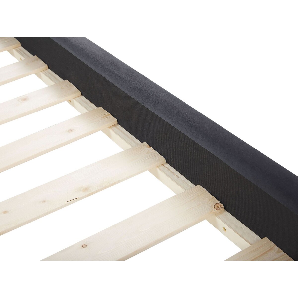 Łóżko welurowe 160 x 200 cm czarne AVALLON