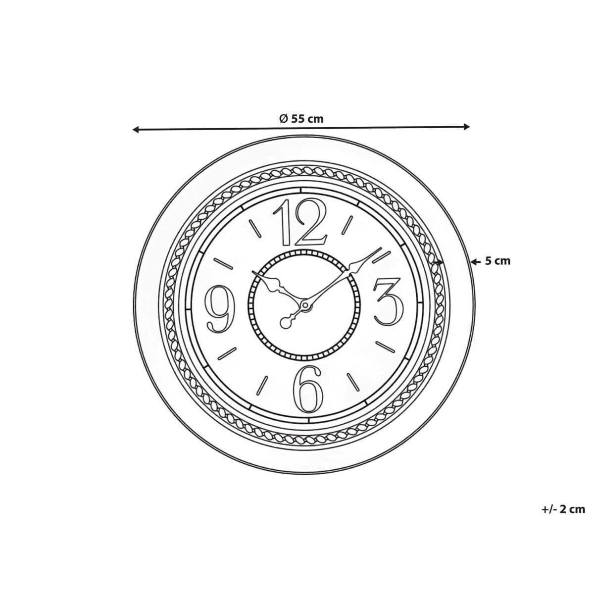 Zegar ścienny ALBOI 55 cm Czarny