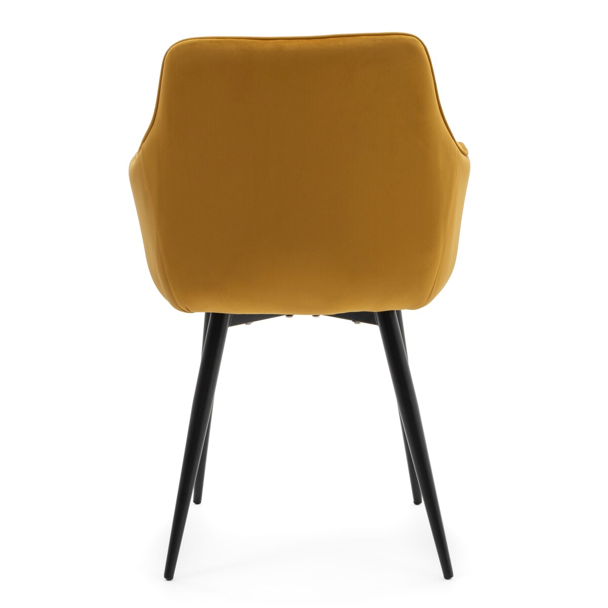 Krzesło tapicerowane welurowe GALLO velvet curry musztardowy