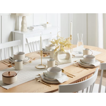 Zastawa stołowa 12-częściowa SPIKENARD Kamionka Złamana biel