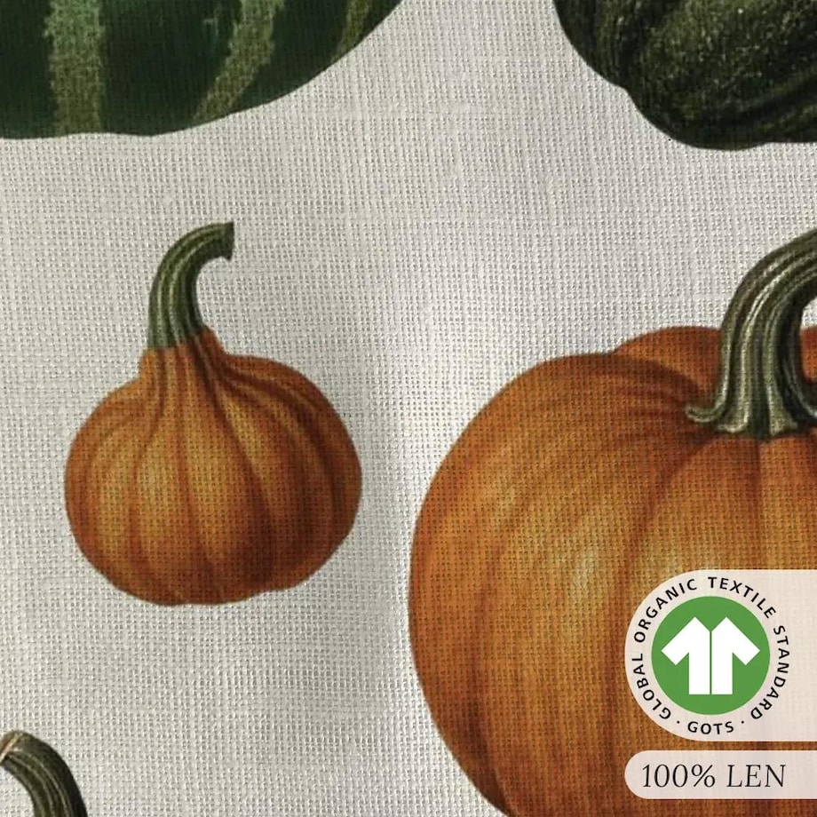 Lniany ręcznik kuchenny - Jesienne dynie