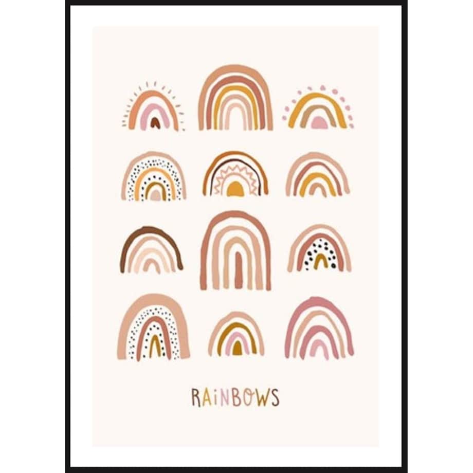 Poster Story, Plakat, Obraz - Ozdobne Tęcze, wymiary 60 x 84 cm