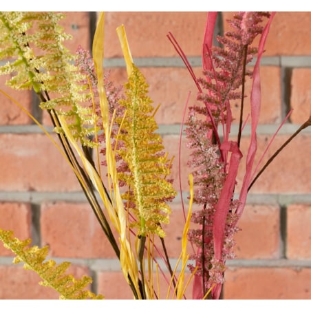 2 szt. SZTUCZNA PAPROĆ gałązka żółta / czerwona