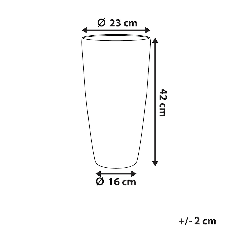 Donica ABDERA 23 cm Jasnobeżowy