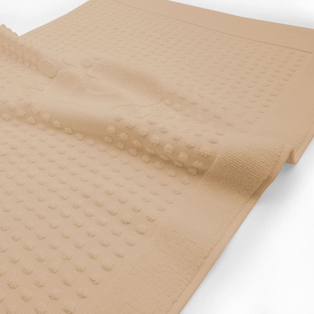 Dywanik łazienkowy 50x70 Stopki, 100% bawełna, kolor cappuccino