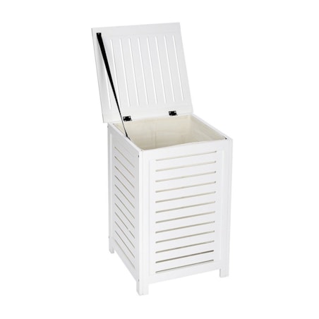 Drewniany kosz na pranie OSLO - schowek na ręczniki, WENKO