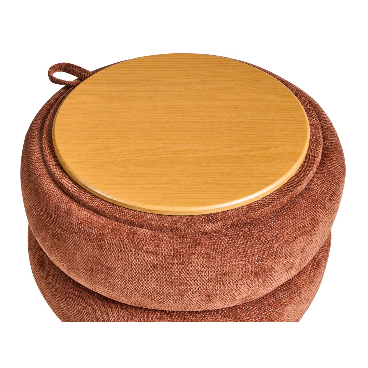 Puf ze schowkiem HAWLEY Szenil Złoty brąz 40 cm