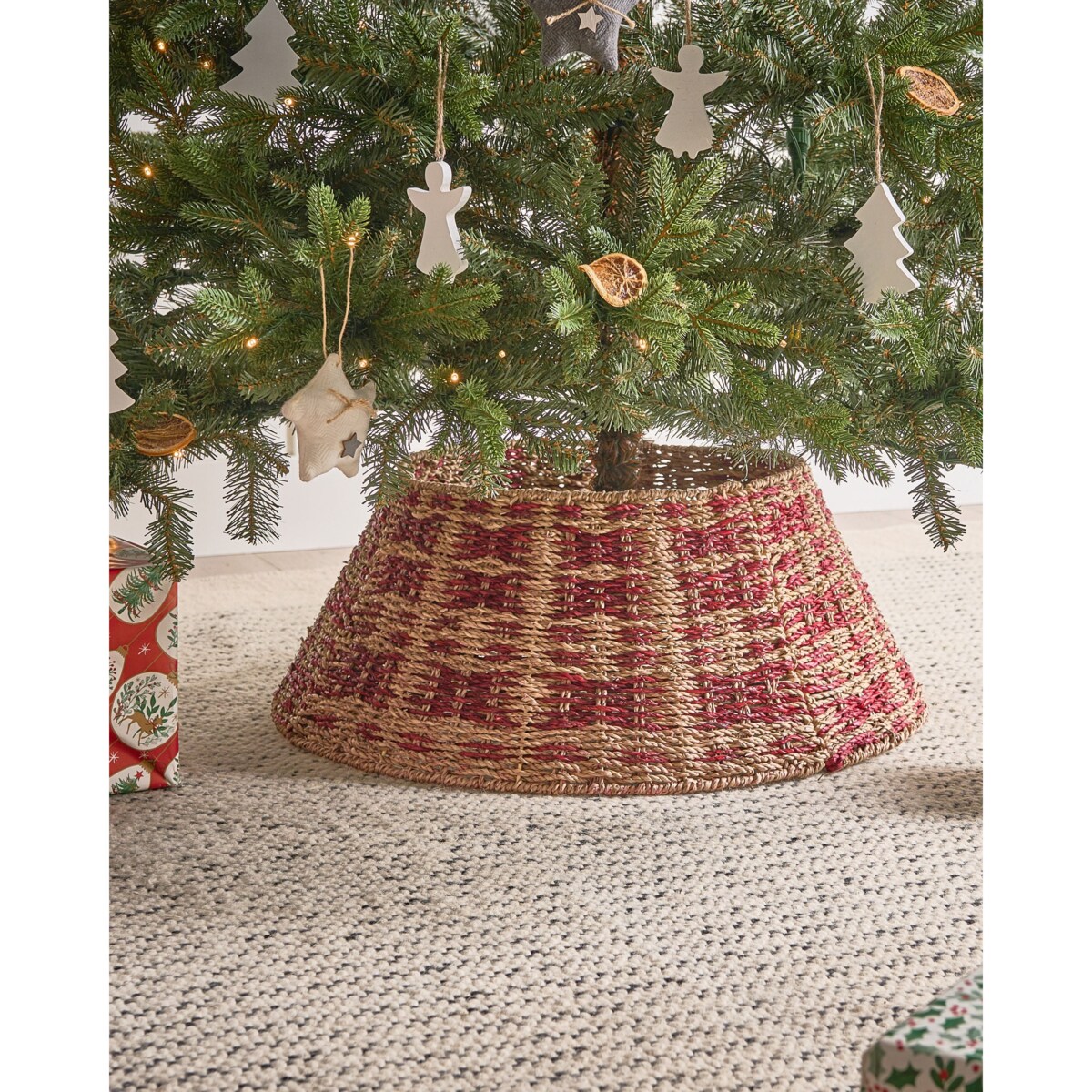 Osłonka pod choinkę NEIGE Trawa morska Naturalny 52 cm
