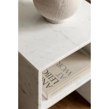 Stolik pomocniczy z marmuru 35x35 cm Gabrielle