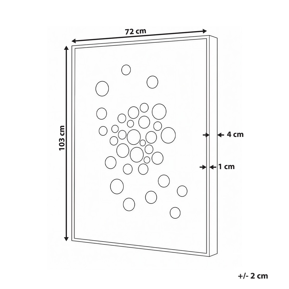 Dekoracja ścienna BANTRY 103 cm Biały