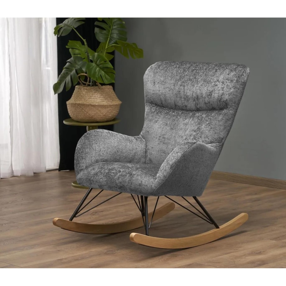 Fotel bujany CASTRO szary