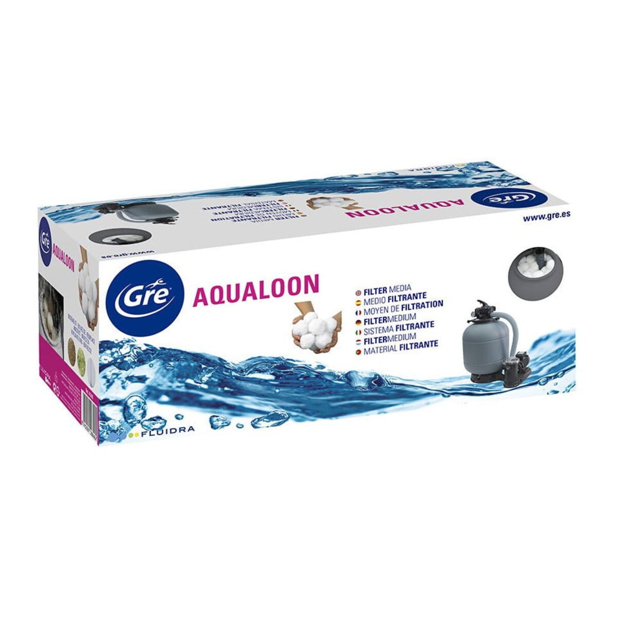 Basen ogrodowy stalowy Fidji aqua 730x375x120 cm GRE
