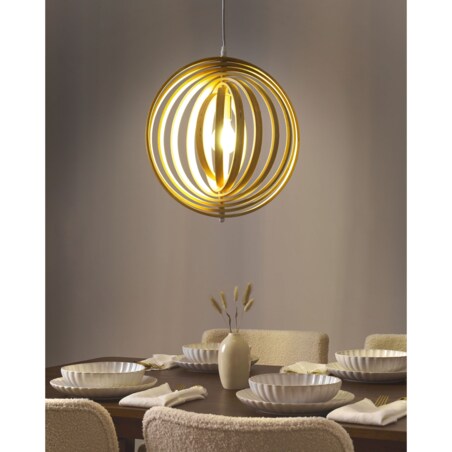 Lampa wisząca MURRELL Drewno topolowe Jasnobrązowy