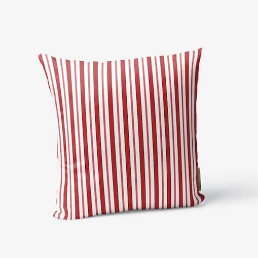 Poduszka świąteczna - klasyczne czerwone świąteczne paski