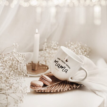 Kubek 300 ml - Piękna, mądra, kochana Mama ZŁOTA KORONA