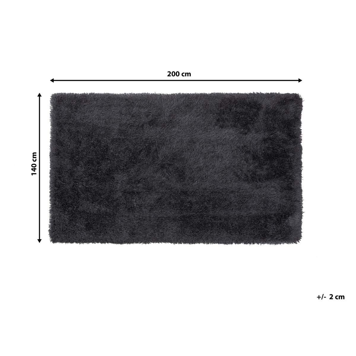 Dywan shaggy 140 x 200 cm czarny CIDE