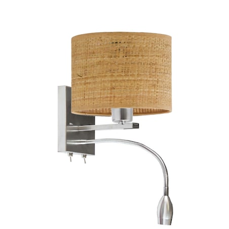 Kinkiet LED lampa ścienna lampa na ścianę z abażurem walec MOTO