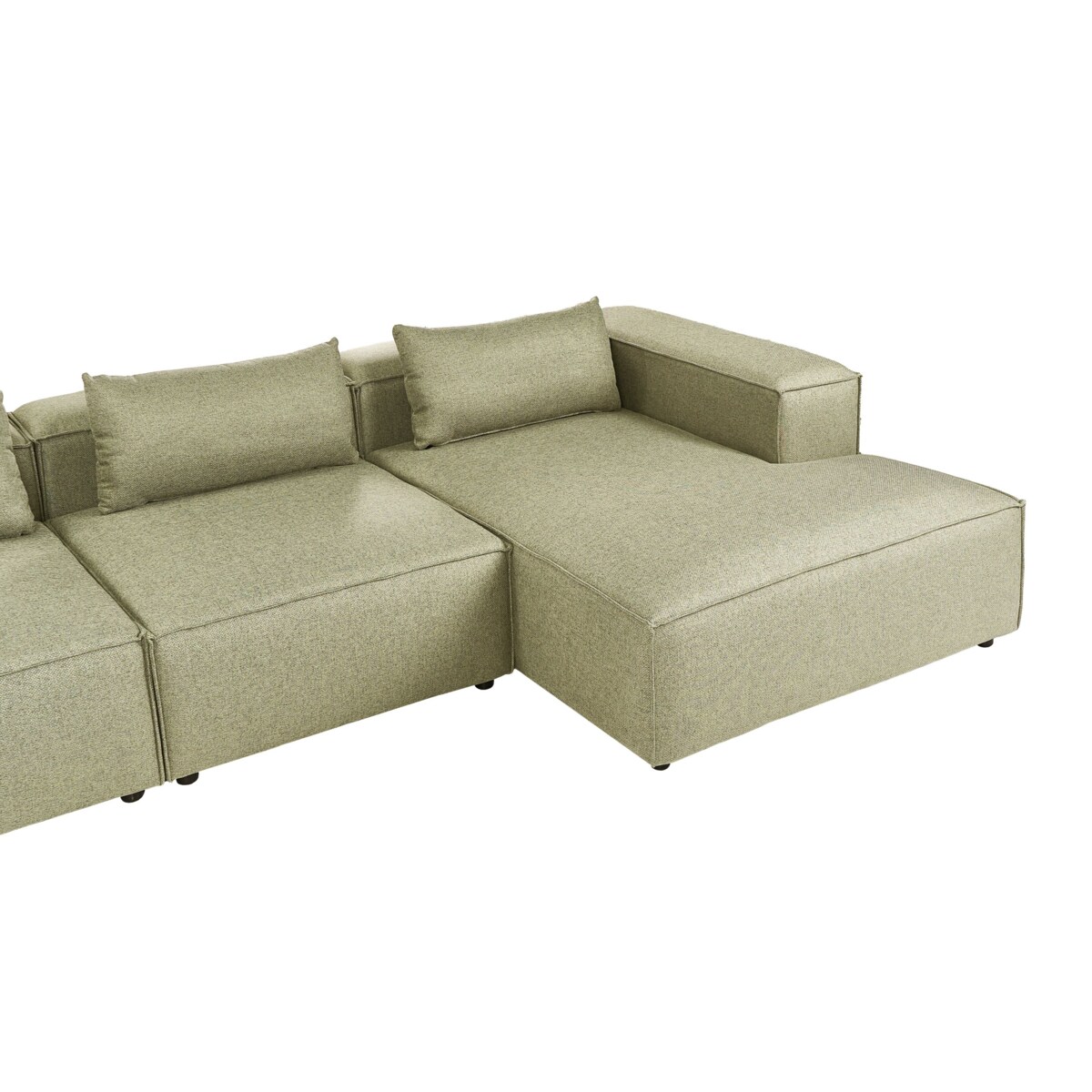 Narożnik modułowy dla 4 osób BRANDE  Jasnozielony Lewostronny