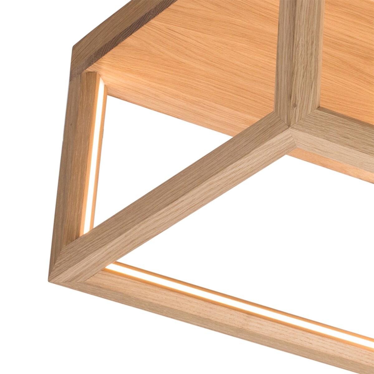 Drewniana Lampa Sufitowa BRITOP Lighting Kago 1xLED 27W Dąb Olejowany FSC, Sterowana Pilotem, Polski Producent, 1 szt.