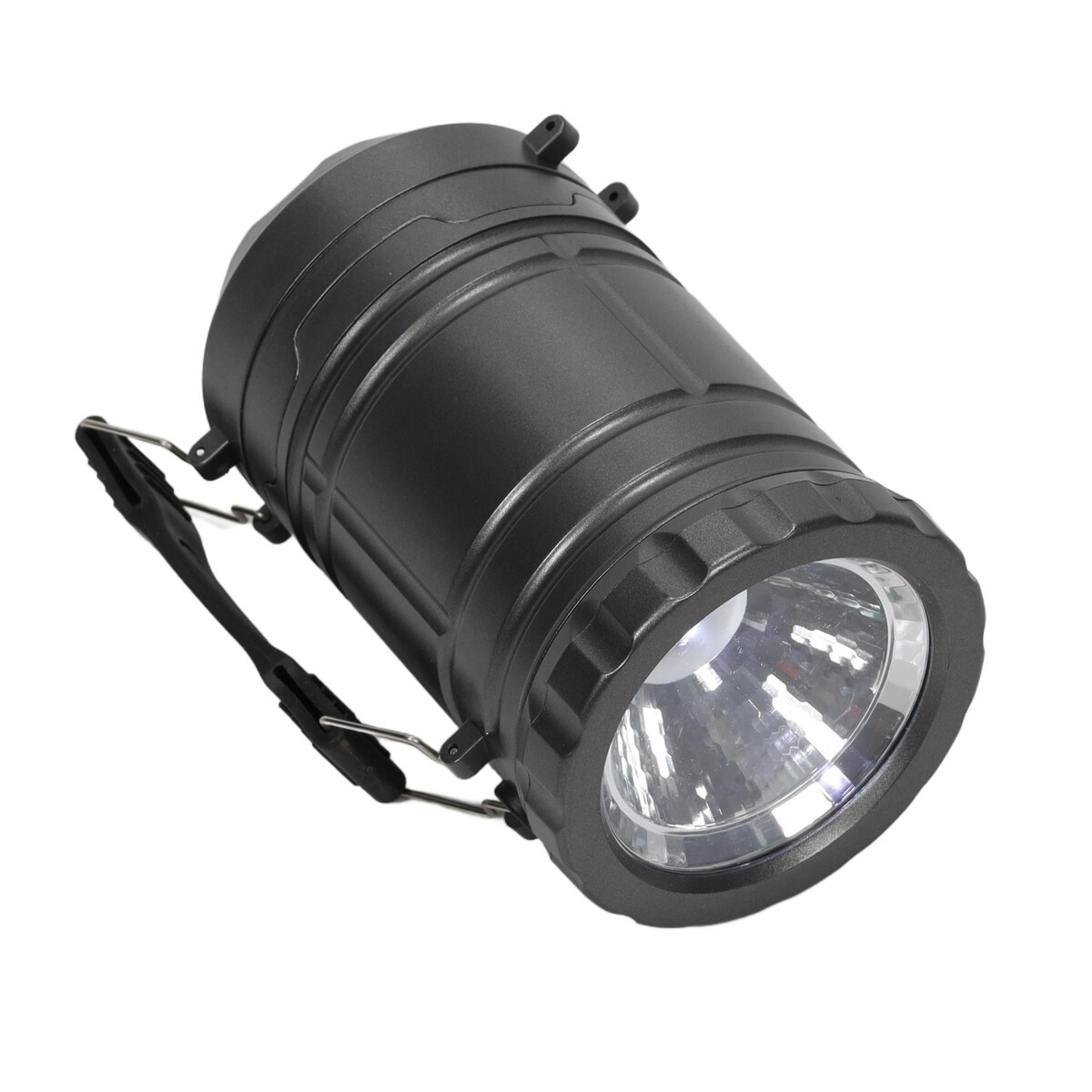 Lampa kempingowa LIGHT, LED, na baterie, tworzywo sztuczne, kolor antracytowy