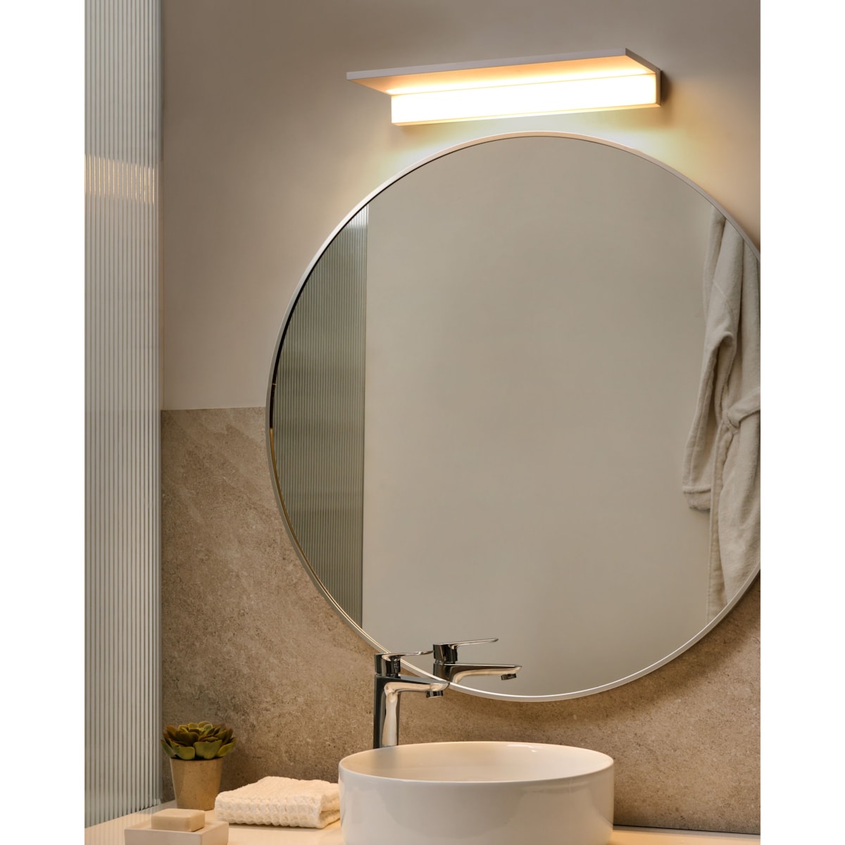 Lampa ścienna FERREIRA Metal Biały