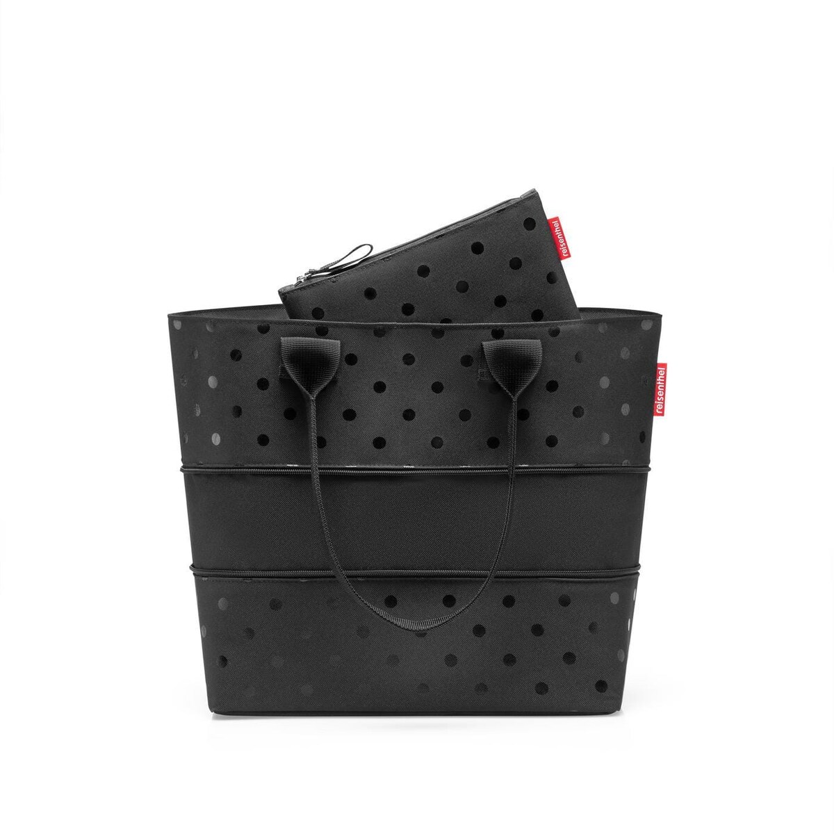 Torba SHOPPER E1 set #1, glossy dots black