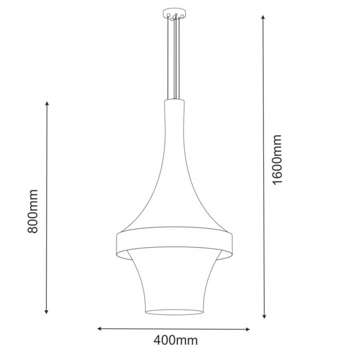 Zwieszana lampa bawełniana Dota 5034 Amplex LED 26W 3000K rustykalna do salonu biała