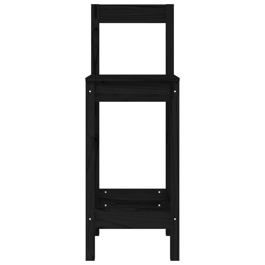vidaXL Stołki barowe 2 szt., czarne, 40x41,5x112 cm, drewno sosnowe