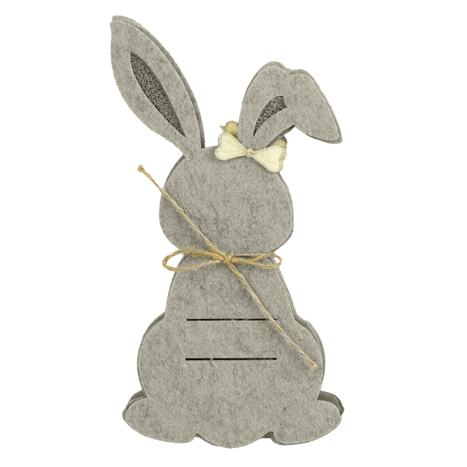 Kieszonka Etui Na Sztućce Wielkanocna Zajączek Filcowa Dekoracyjna Ozdobna Szary