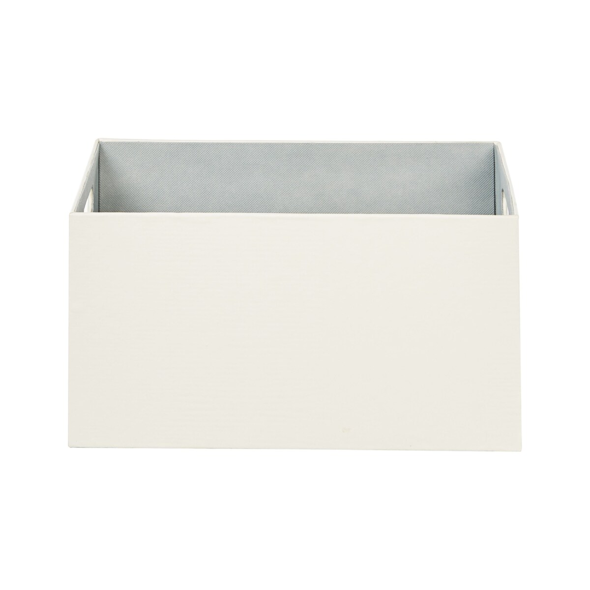 Zestaw 3 koszy z ekoskóry kremowy LARSA