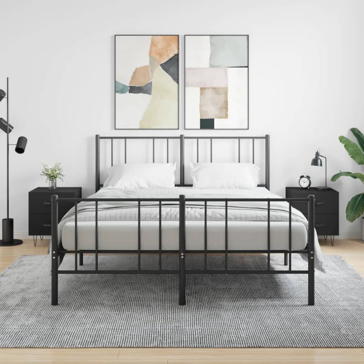 vidaXL Szafki nocne, 2 szt., czarne, 40x35x47,5 cm