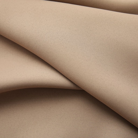 vidaXL Zasłony zaciemniające z haczykami, 2 szt., taupe, 140x175 cm