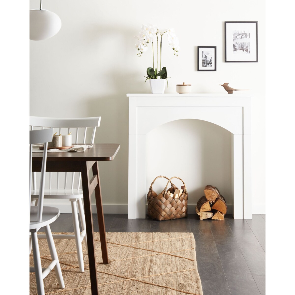 Portal kominkowy BUSSELTON Biały