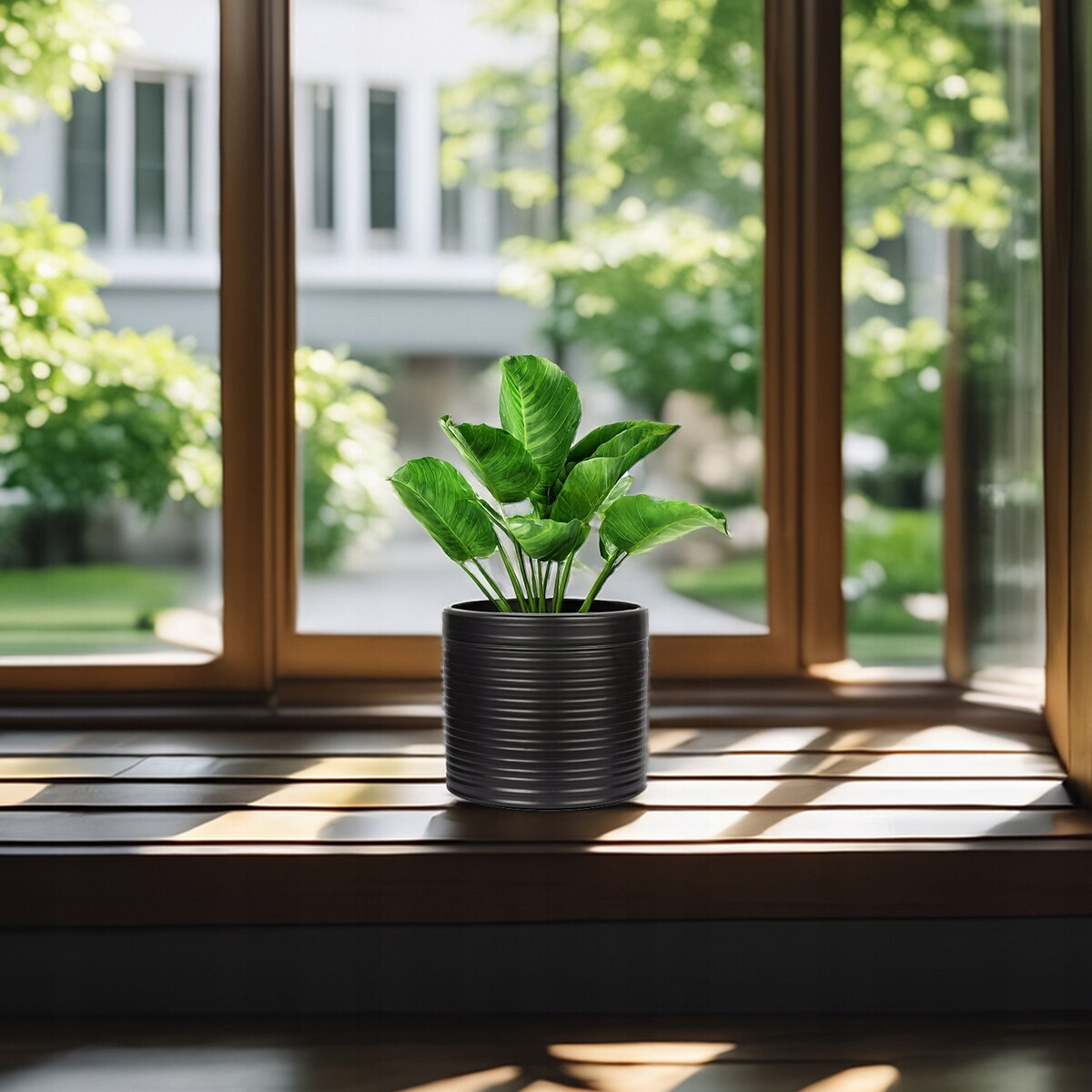 DONICZKA CERAMICZNA CZARNA CYLINDER 13cm do salonu domu na balkon bonsai