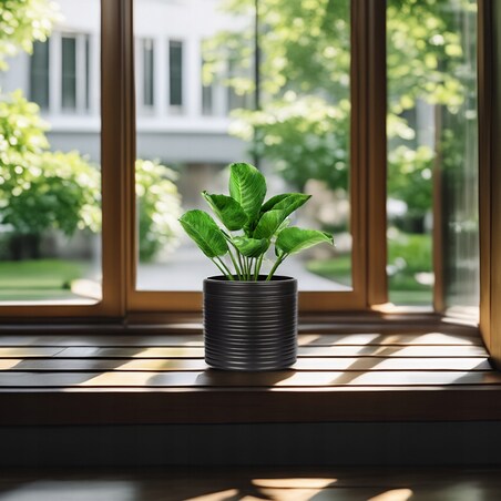 DONICZKA CERAMICZNA CZARNA CYLINDER 13cm do salonu domu na balkon bonsai