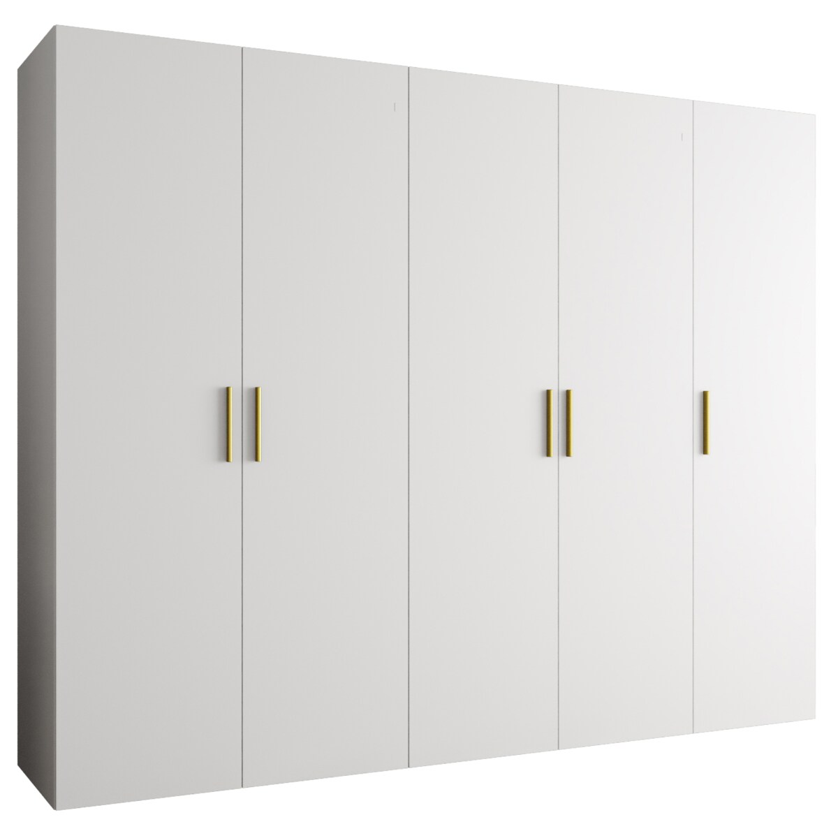 Szafa uchylna otwierana BARI 1 250 wys. 202 cm Biały + u. Złoty