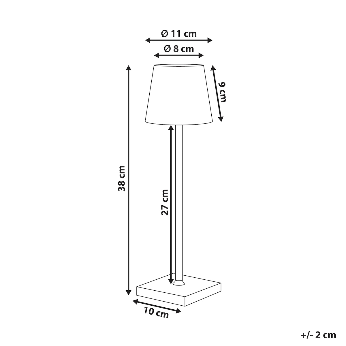 Bezprzewodowa lampa stołowa LED BACEIRO Ze ściemniaczem Metal Brązowy
