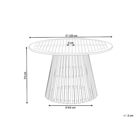 Stół ogrodowy AGELLO 120 cm 120 cm Drewno akacjowe Brązowy