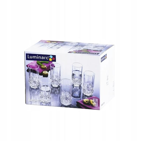 SZKLANKI WYSOKIE 310 ml x6 NA NAPOJE soki luminarc