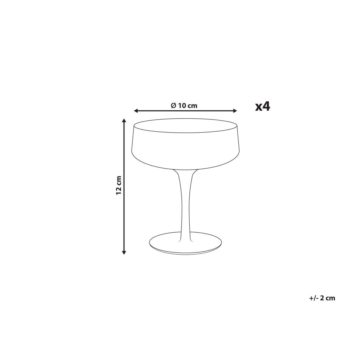 Pucharki do szampana QUARTZ