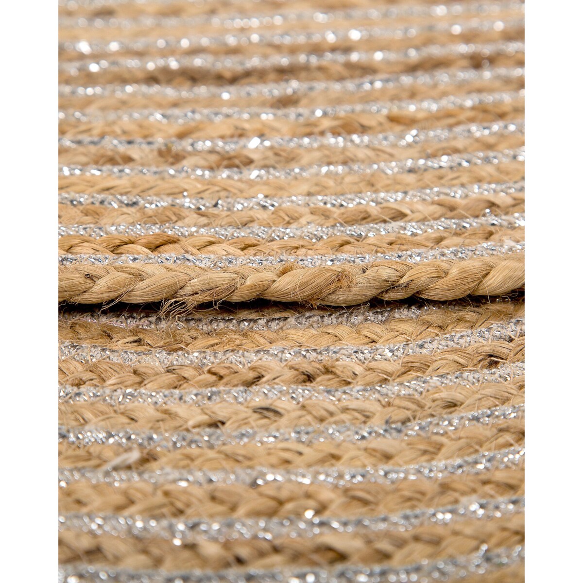 Dywan okrągły z juty ⌀ 140 cm beżowy AKBELEN