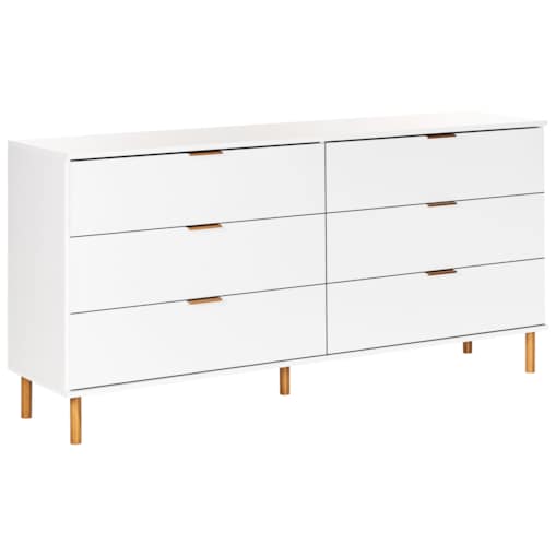 Komoda 6 szuflad biała WALPOLE