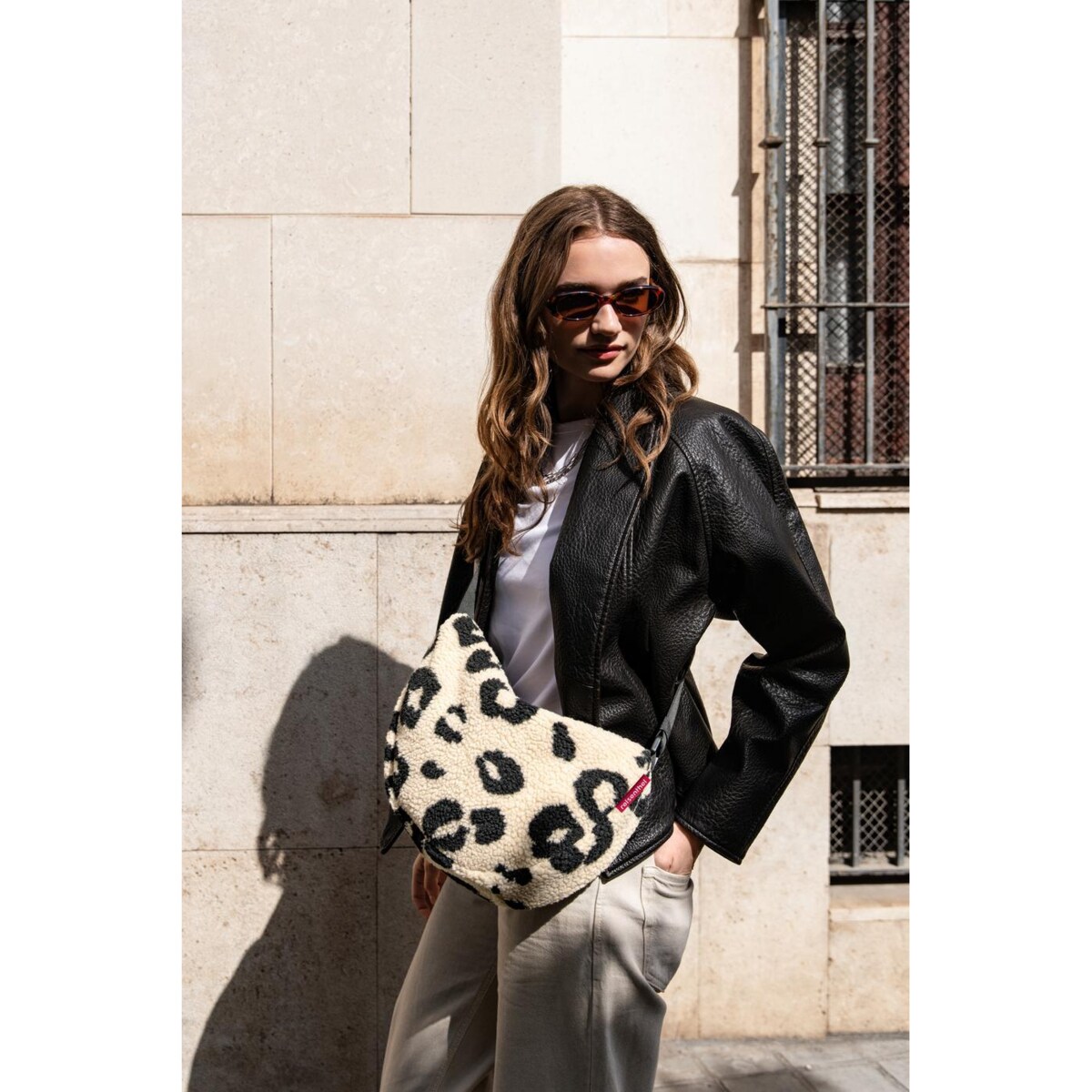 Torba MOONBAG S, teddy leo cream